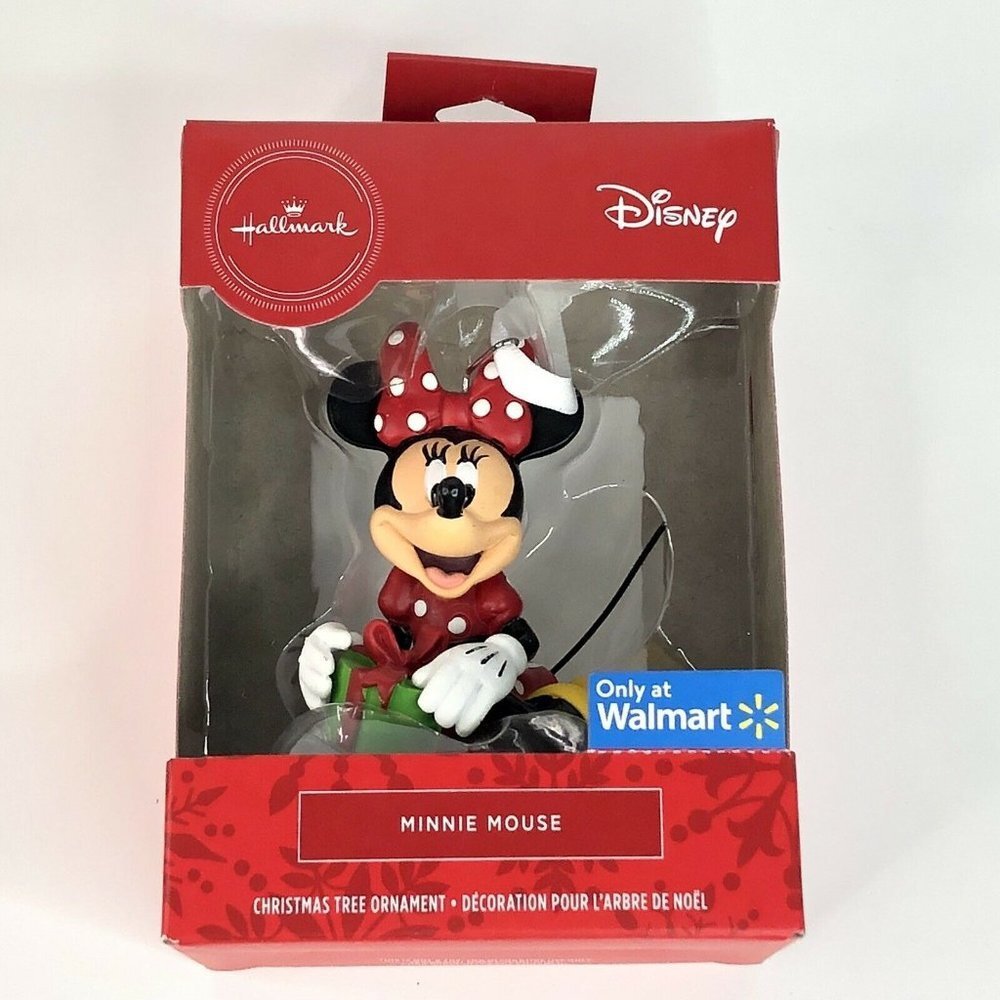 Hallmark Disney Minnie Mouse Present Holiday Christmas Tree Hanging Ornament